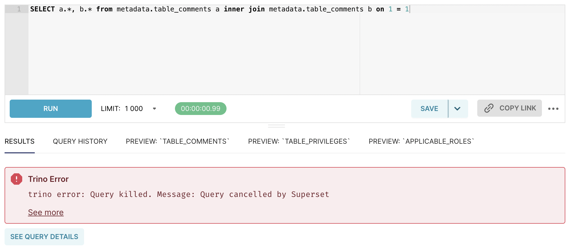 feat(trino) add query cancellation by villebro · Pull Request 21035