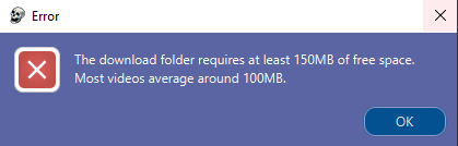 Download Folder setting fails to save/errors out if not put on a ...
