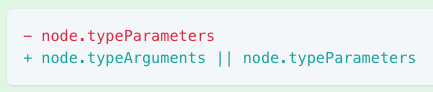 Screenshot of a diff with - and plus lines
