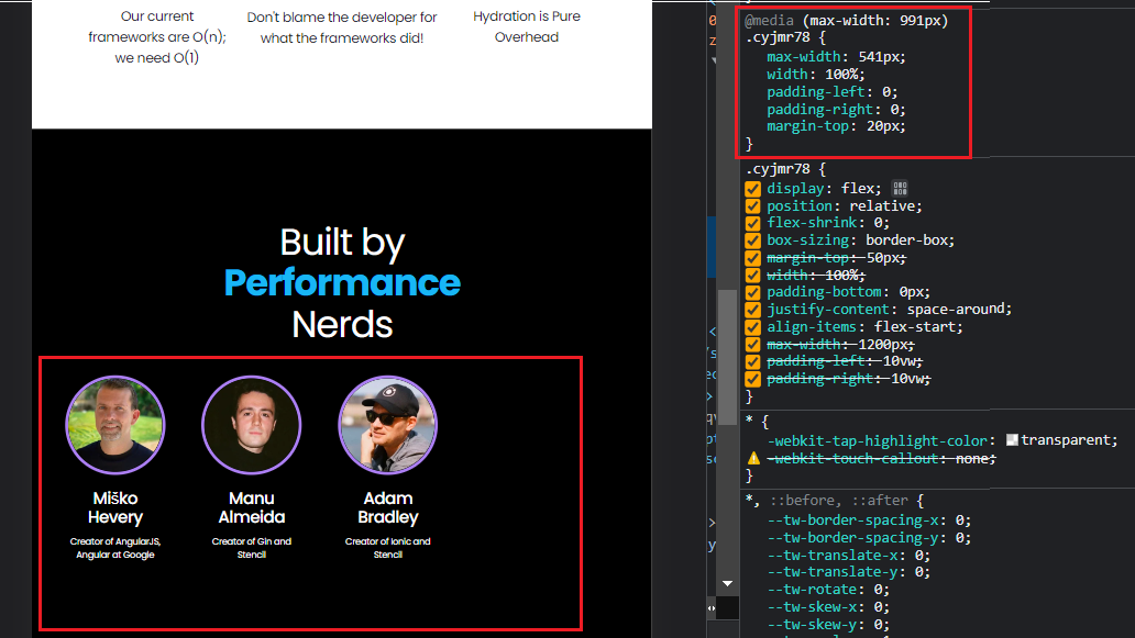 BUG: Alignment and Padding issue on the main page of qwik.builder.io ...