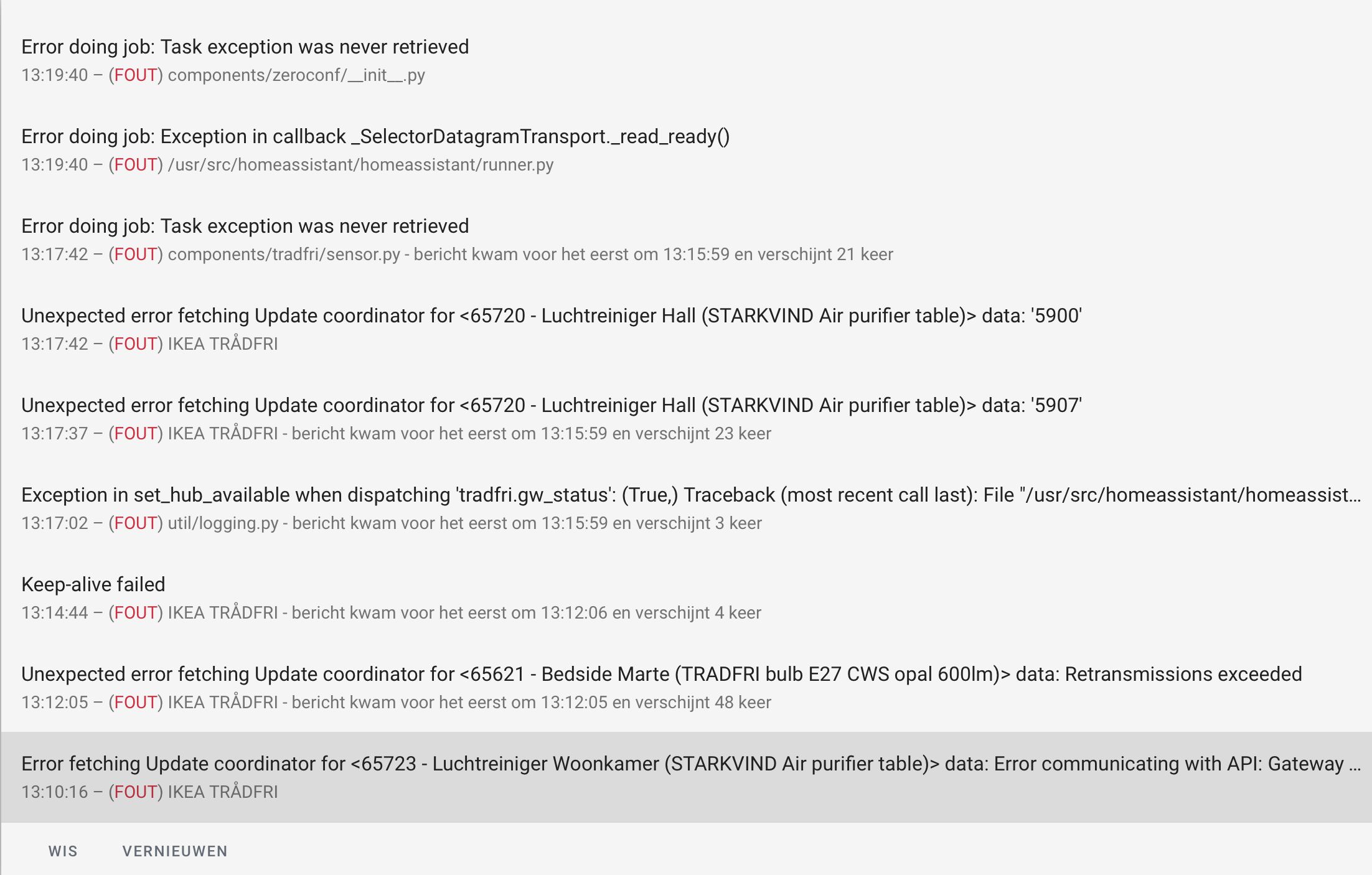 zeroconf Type ' W.' must end with '.local.' · Issue 86083 · home
