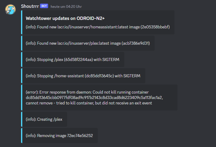 Error response from daemon: Could not kill running container xy, cannot ...