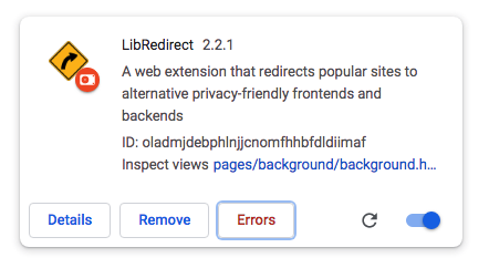 OSX Chomium Errors, Linux Ok. · Issue #421 · libredirect/browser ...