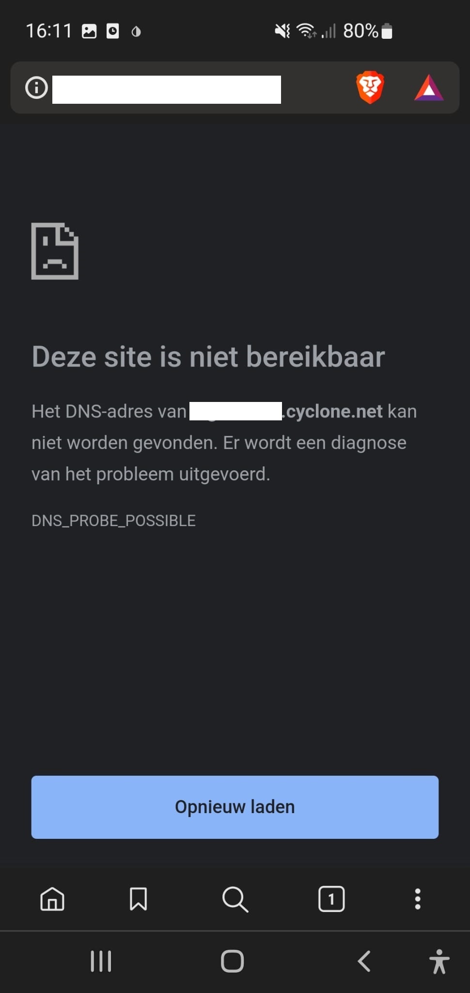 "Unable to resolve host (freeDNS domain) No address associated with