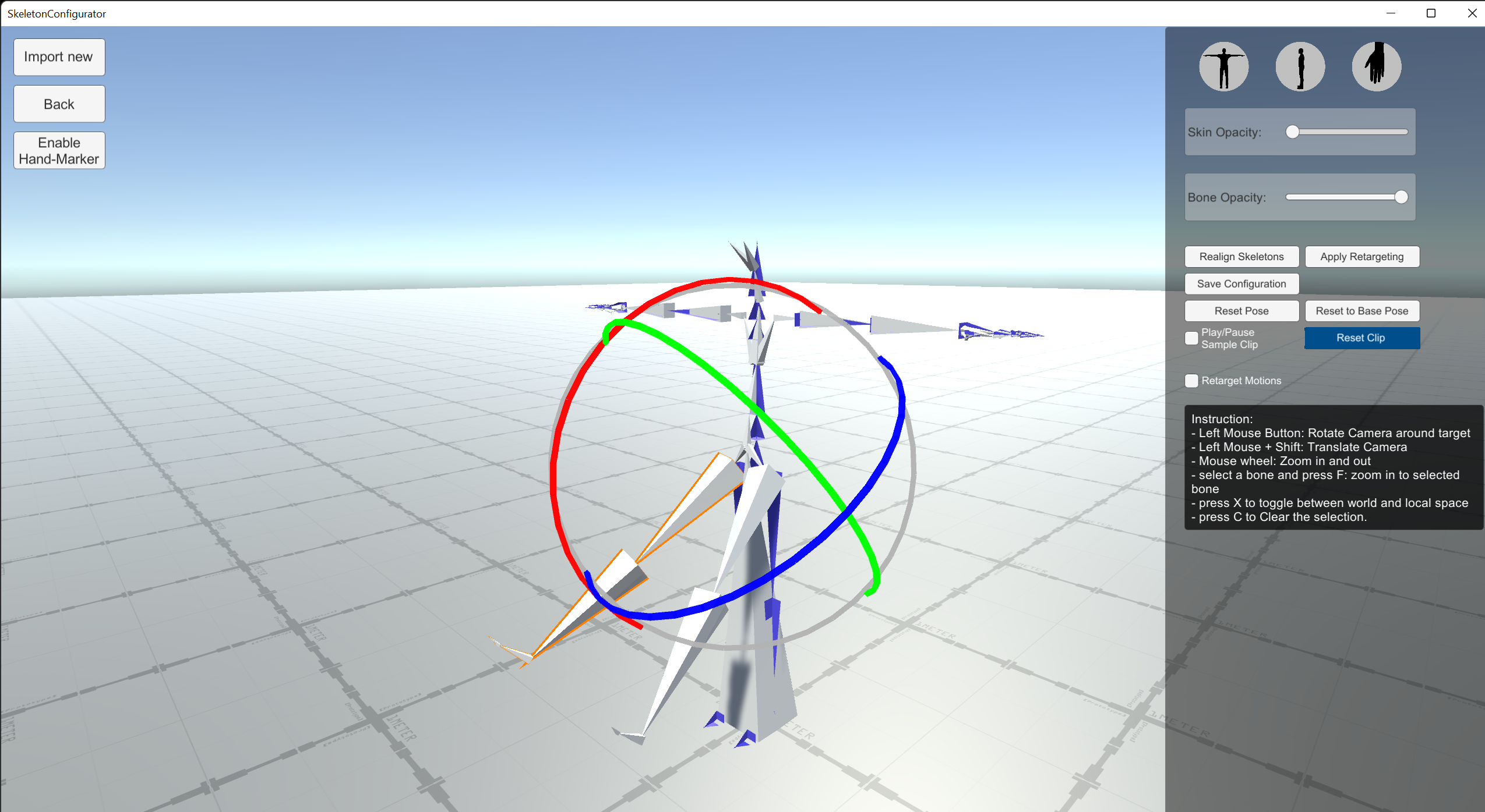 Skel Config bone adjustment