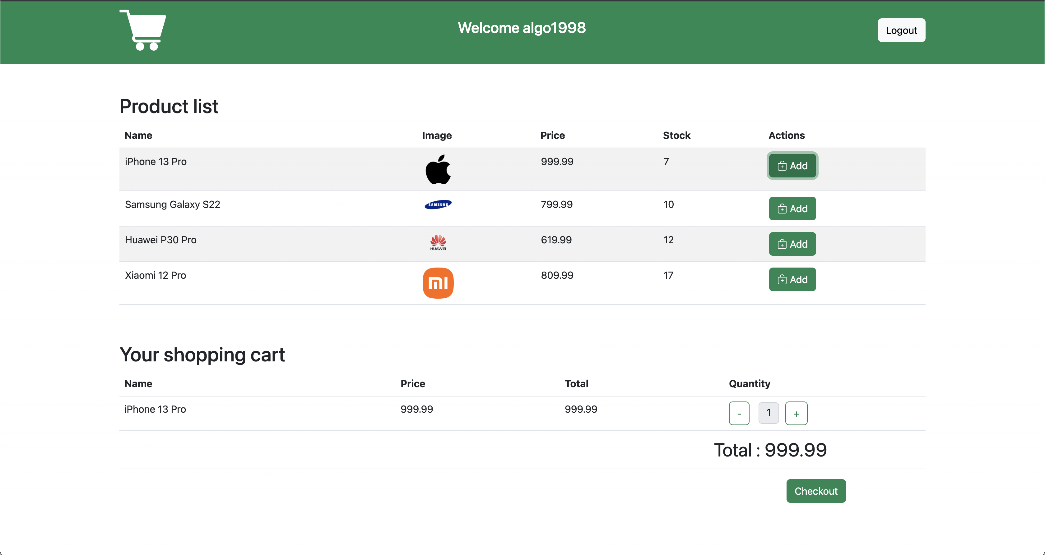 GitHub - ibrokhimshukrullaev/shopping-cart: Term project for WAP course