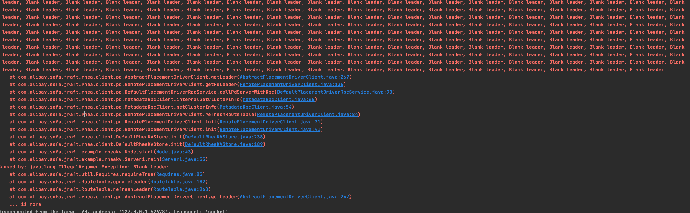 RouteTable获取leader失败时,错误信息没有展示 · Issue #532 · sofastack/sofa-jraft · GitHub