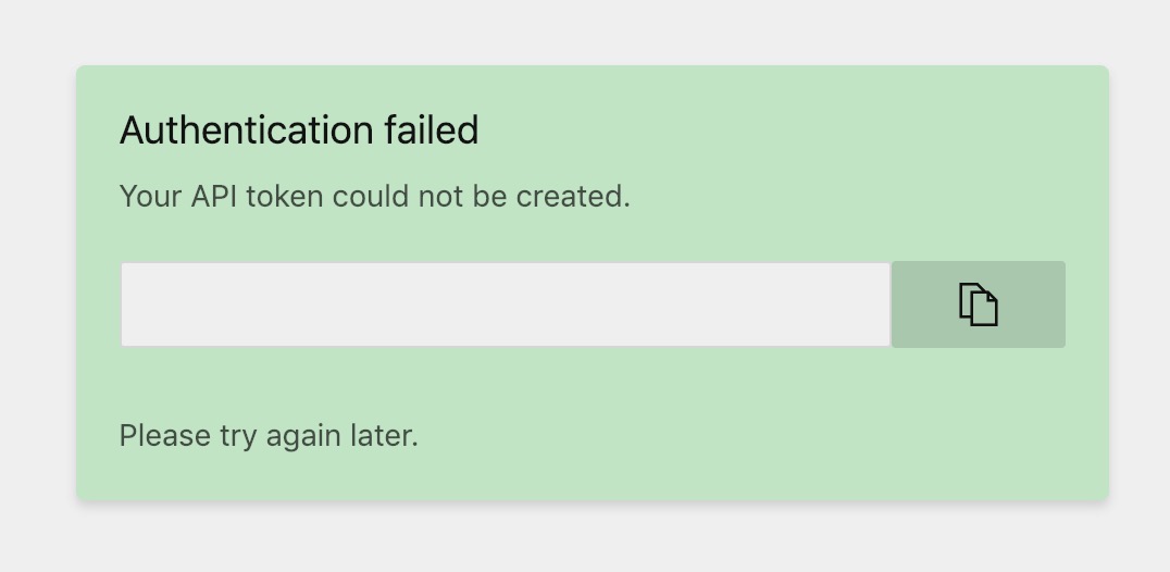 Authentication failed. Your API token could not be created · Issue #613 ...
