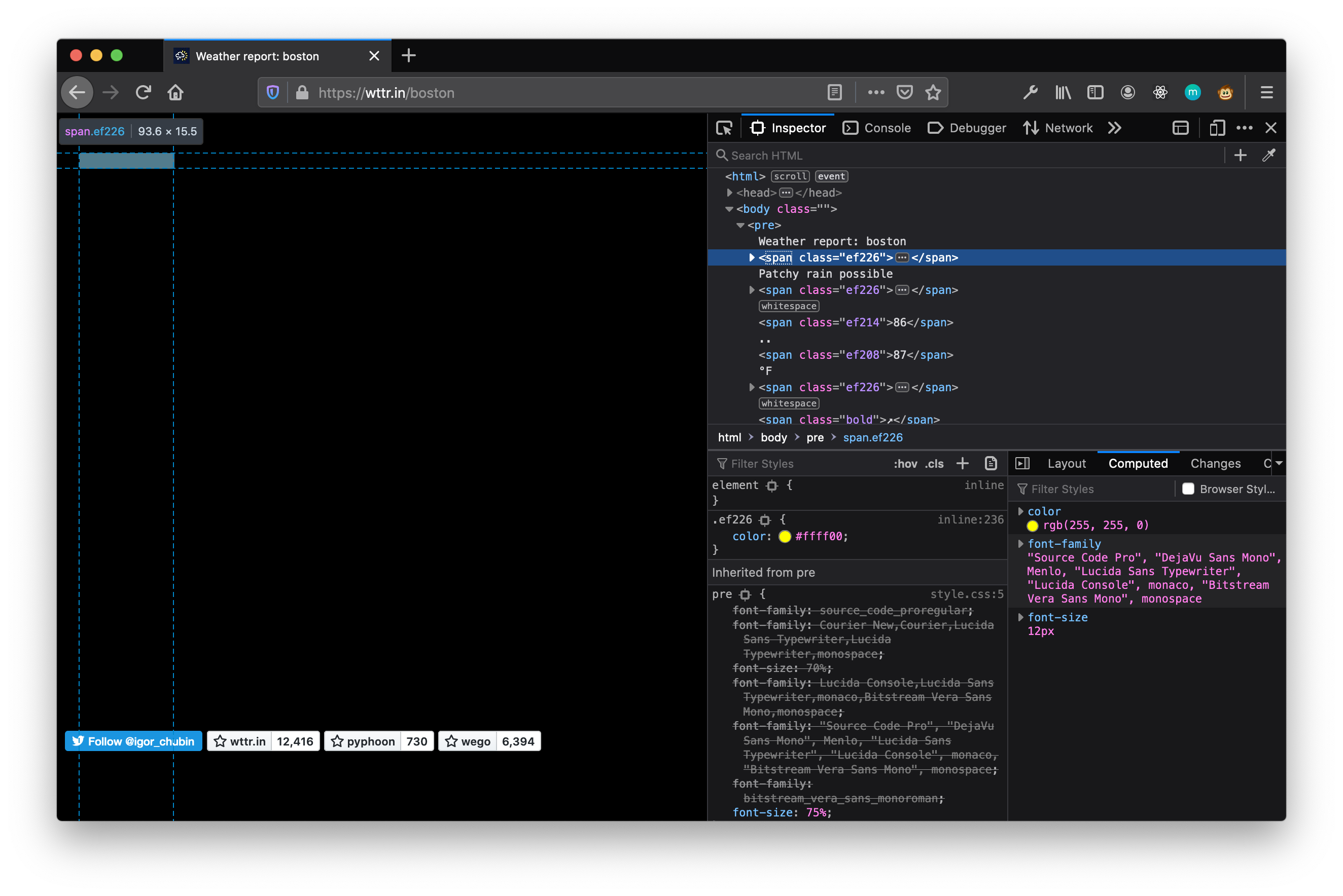 (wttr.in) style.css not loading in Firefox on Mac OS X · Issue 349
