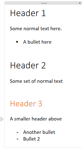 Changing page styles changes the style of the line following the ...