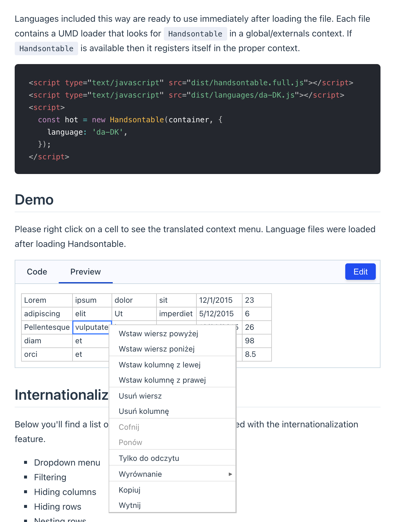 Fixing formatting bugs in the new docs · Issue #8149 · handsontable ...