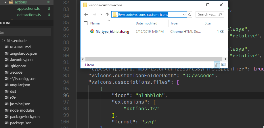 The vsicons.customIconFolderPath setting only works if the path is on ...
