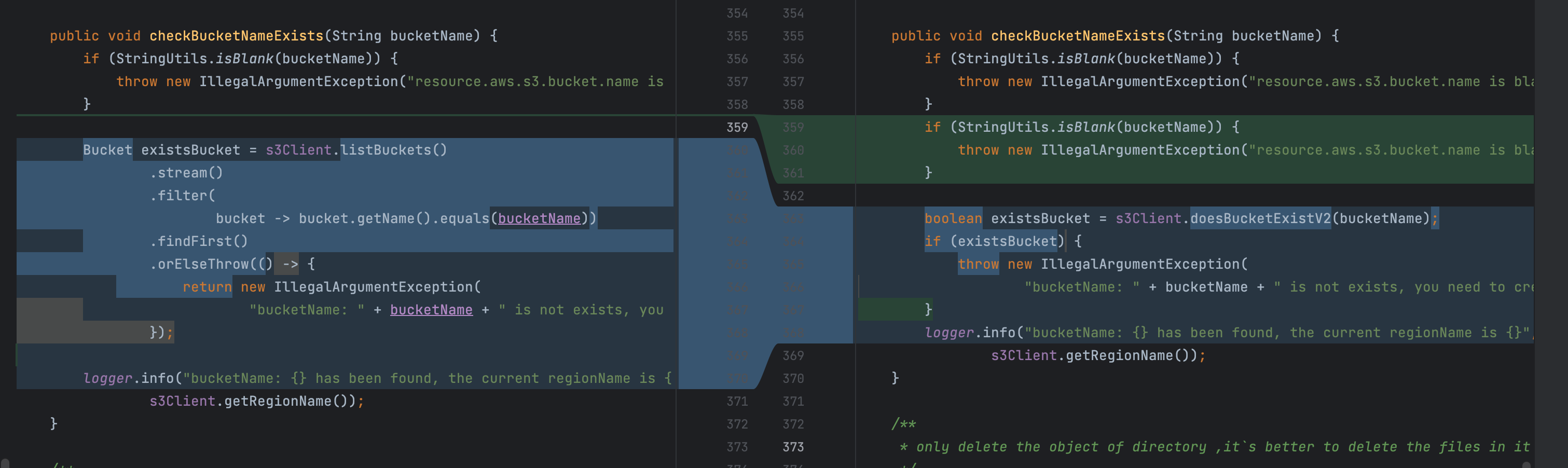 [Improvement][S3Utils] The checkBucketNameExists method should not use s3Client. listBuckets