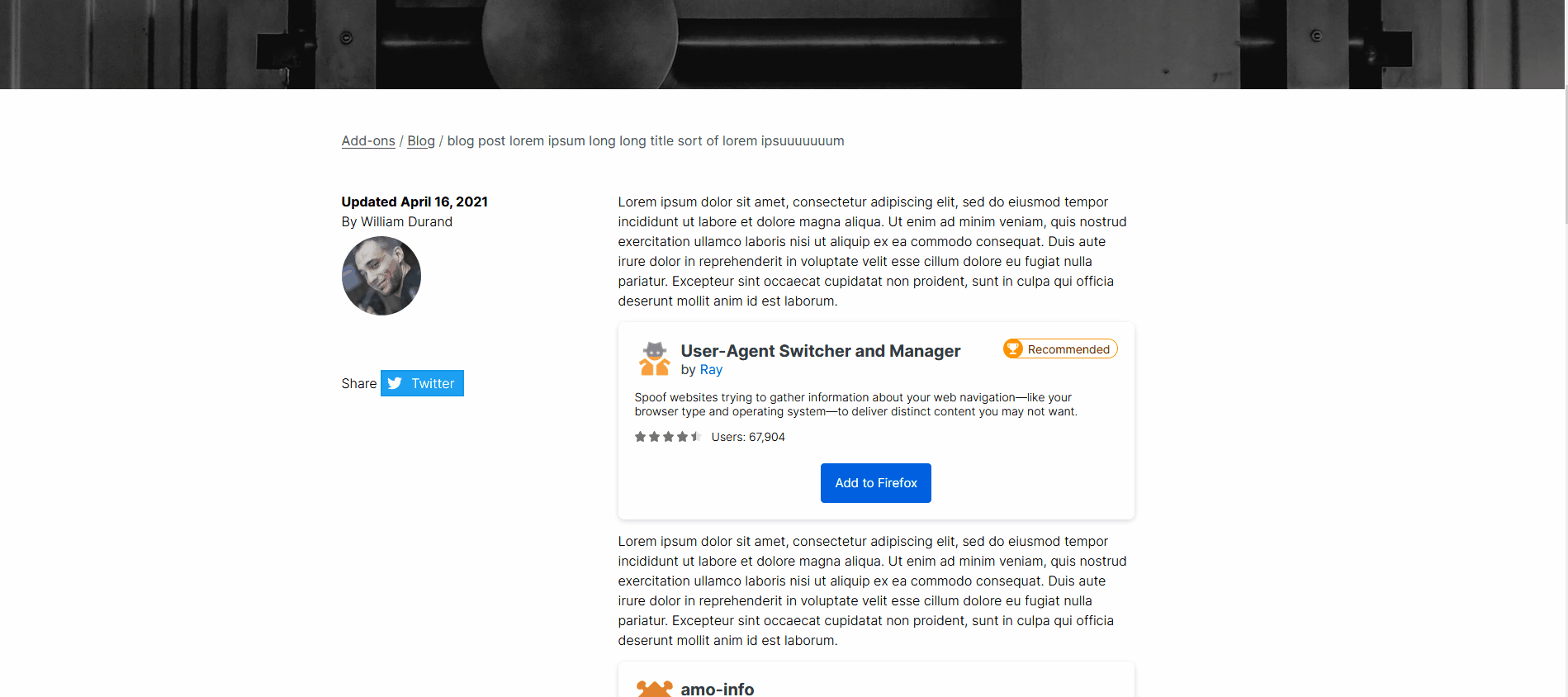 Add breadcrumb in single post pages · Issue 149 · mozilla/addonsblog