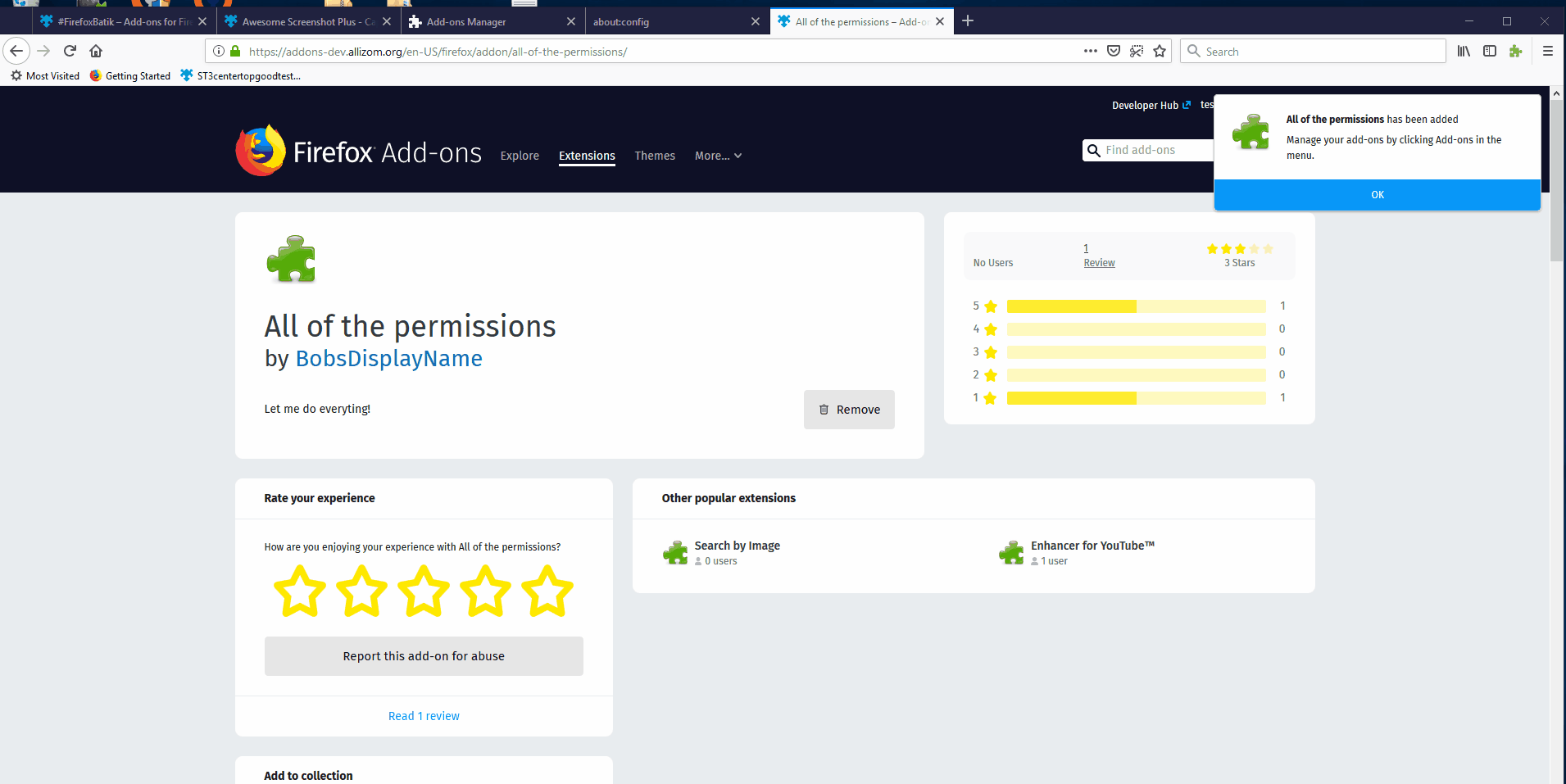 message won t fade away until click