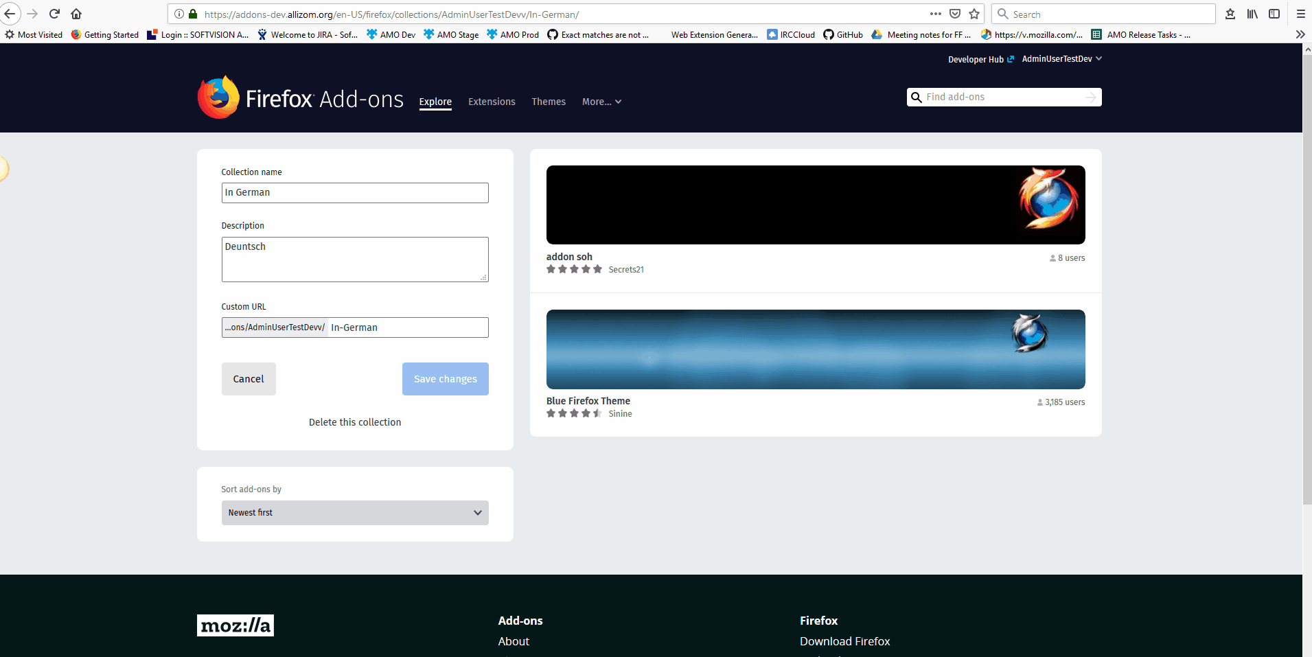 edit and refresh collections4