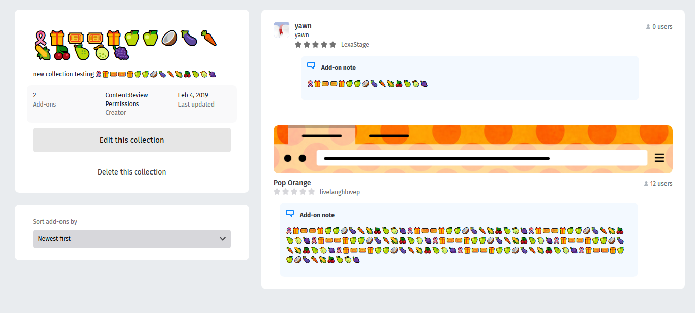 emojis all over the place