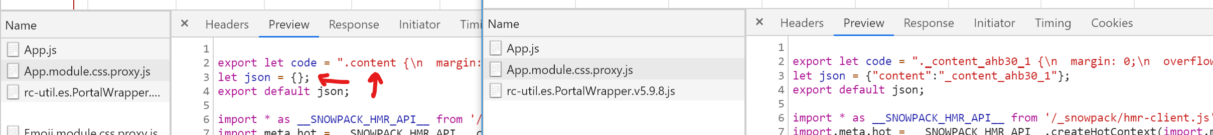 [BUG] [3.1.2] CSS modules support is broken when optimize.bundle is ...