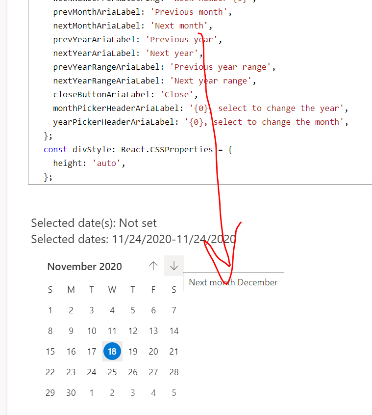 Date picker not honoring aria label provided · Issue #15978 · microsoft ...