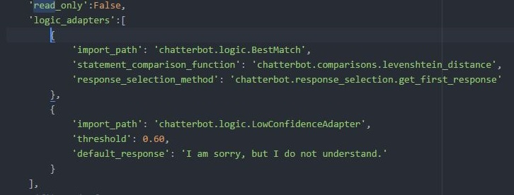 Error with read_only=False · Issue #1091 · gunthercox/ChatterBot · GitHub