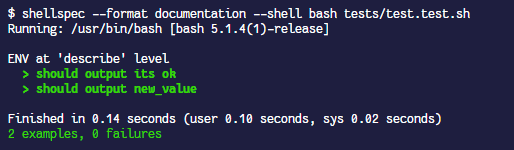 best practices to set env variables · shellspec shellspec · Discussion ...