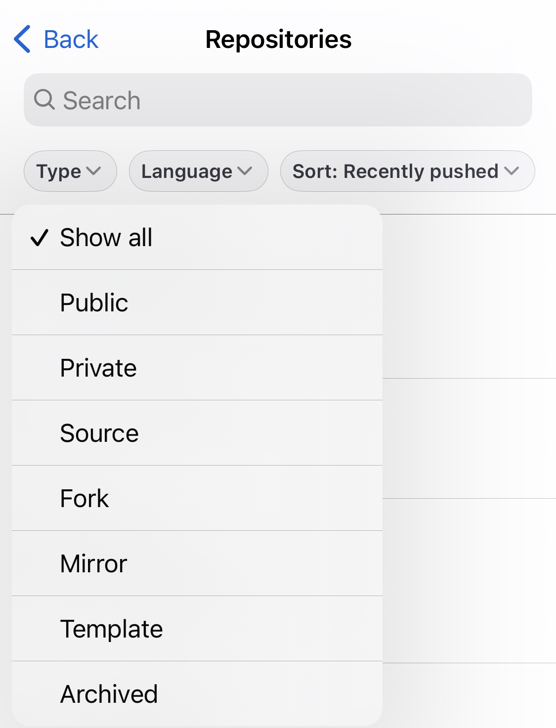Filter repositories by multiple types · community · Discussion 60980