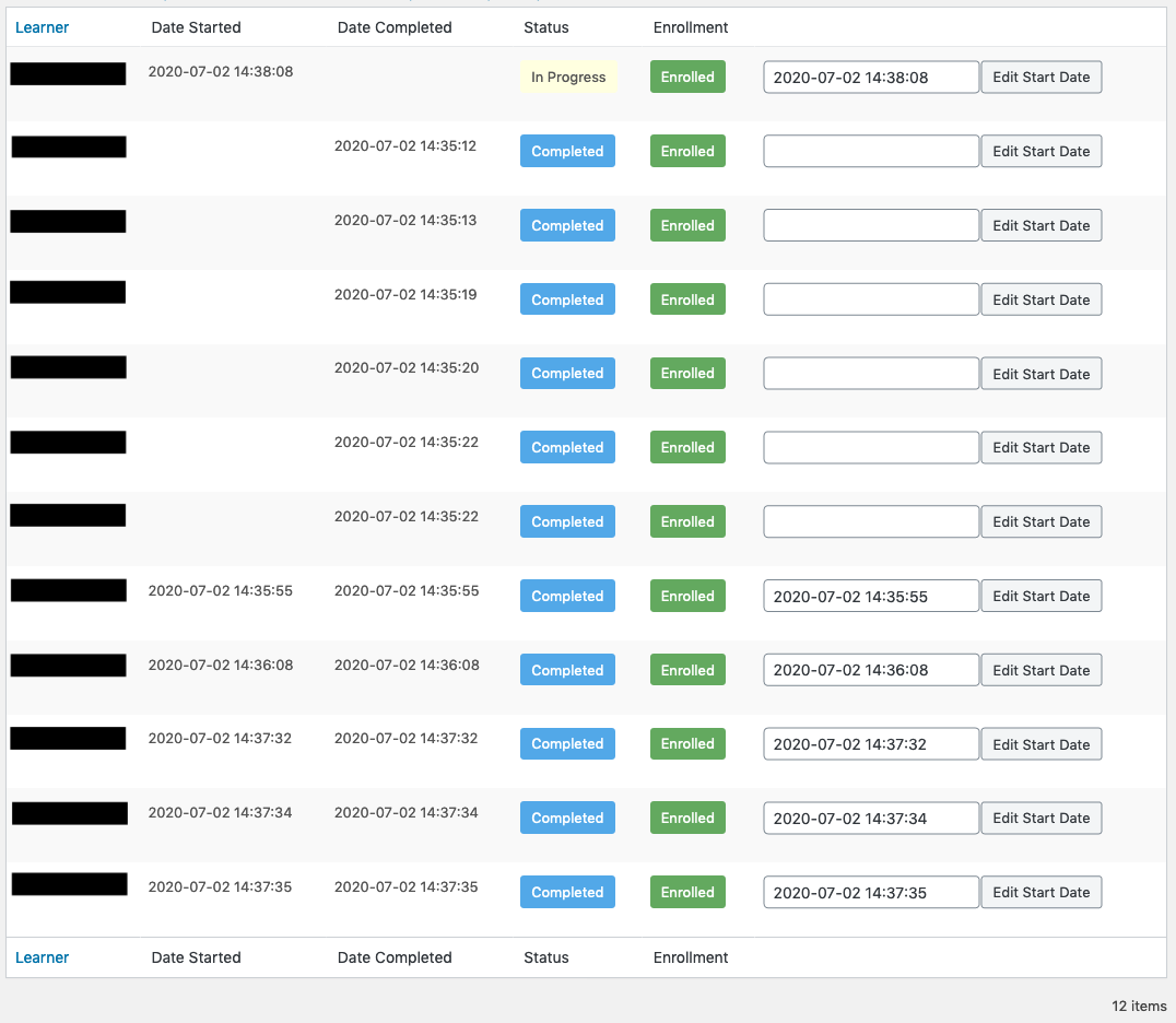 Learner Management — WordPress - Sensei lesson duplicate example