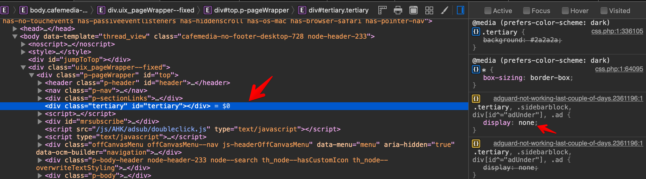 forums.macrumors.com · Issue #136762 · AdguardTeam/AdguardFilters · GitHub