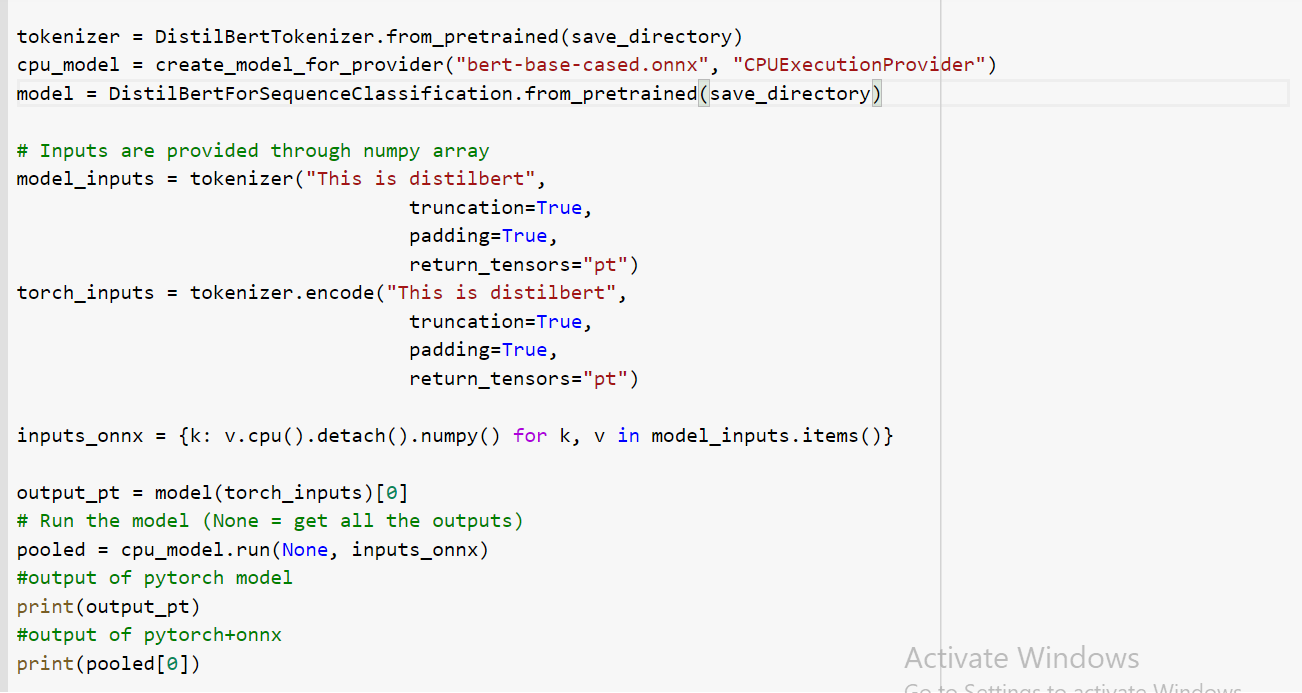 Adding example using ONNX model to get sentence embeddings by ...