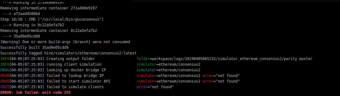 hive doesn't find docker0 network adapter (failed to lookup bridge IP ...