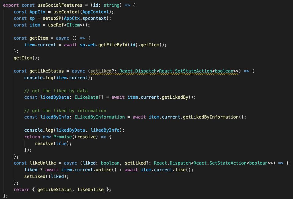 Likes are not supported in this item · Issue #2325 · pnp/pnpjs · GitHub