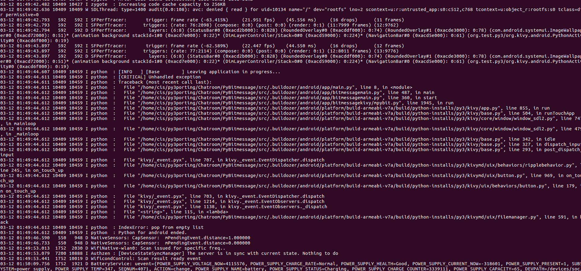 Android app is crashing when I am using file manager in it · Issue 910