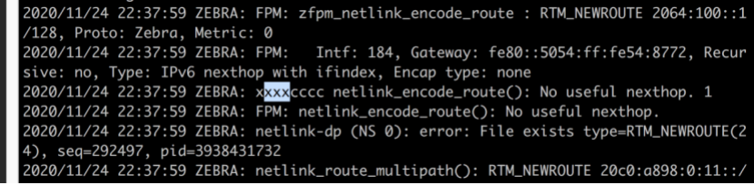 [zebra_fpm] zebra_fpm error quit with abort() in `zfpm_build_updates ...