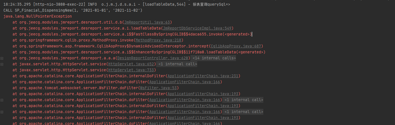 存储过程执行异常 · Issue #726 · jeecgboot/jimureport · GitHub