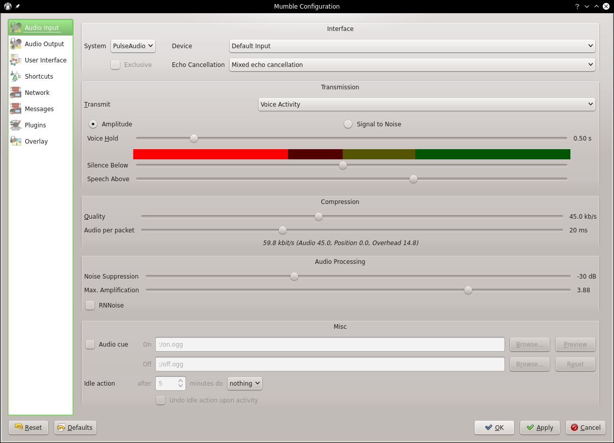 no audio output after applying settings · Issue 4883 · mumblevoip