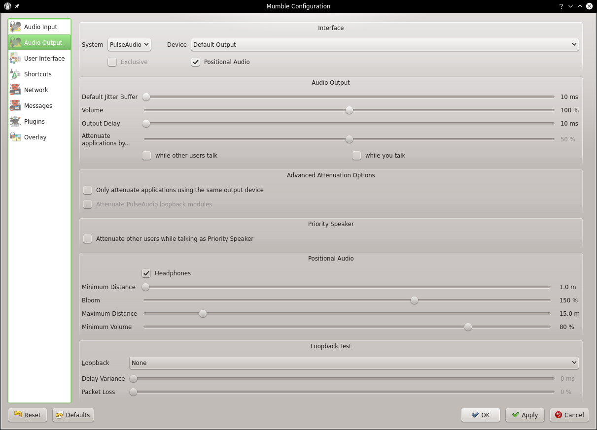 no audio output after applying settings · Issue 4883 · mumblevoip