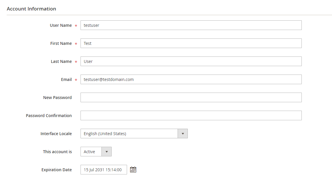 Datepicker in "Expiration date" field on user edit form returns date in ...