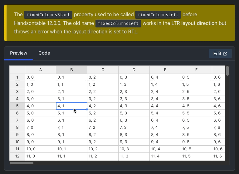 Selection bug when table has frozen columns · Issue #10240 ...