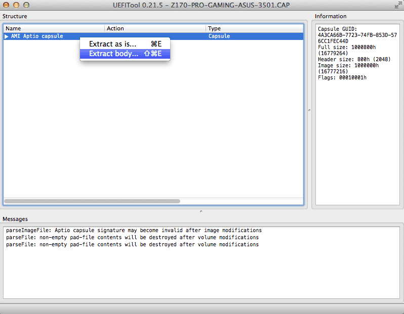 are aptio .rom file spi programmer