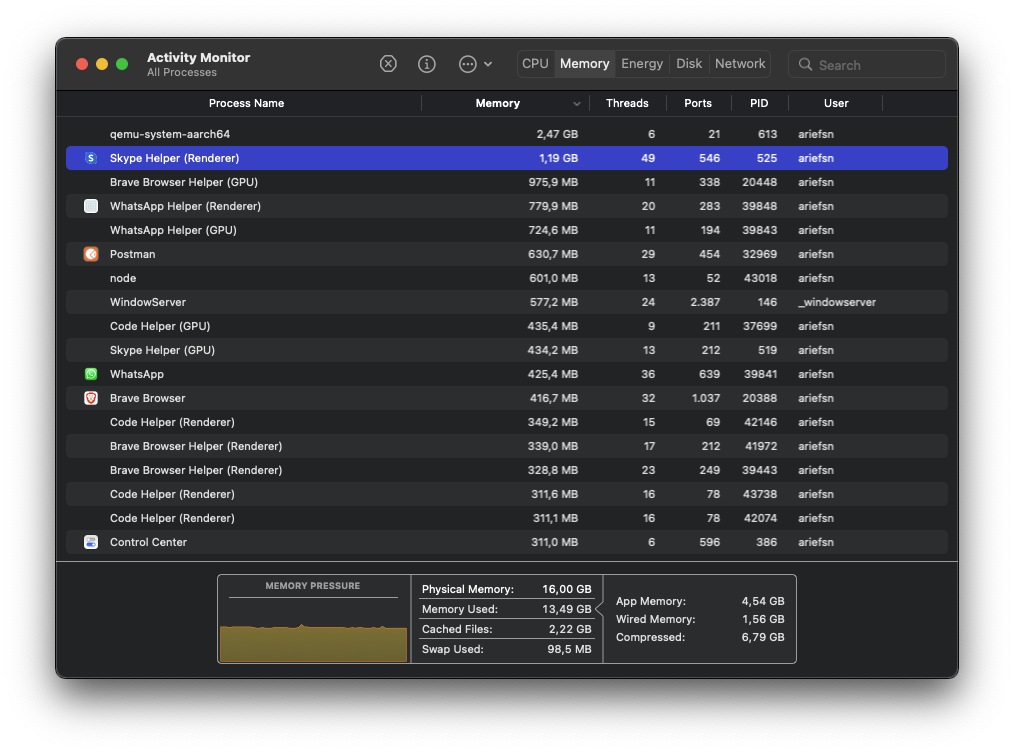 Memory usage MacOS · Issue #1978 · dylanaraps/neofetch · GitHub