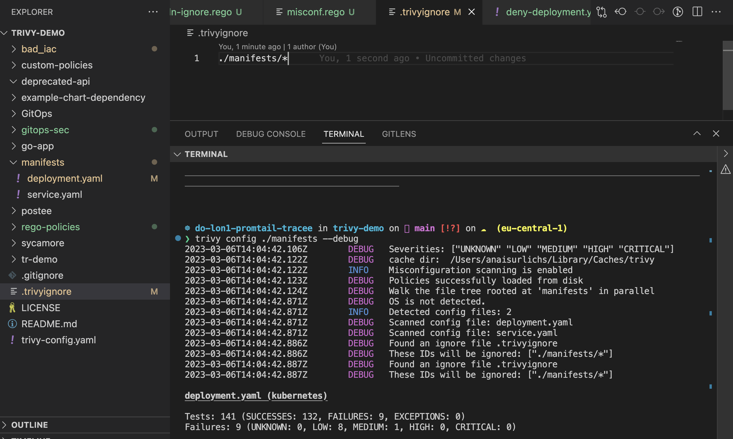 .trivyignore not working · Issue #3775 · aquasecurity/trivy · GitHub