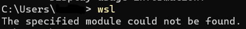Unable to start Ubuntu 20 LTS: The specified module could not be found ...