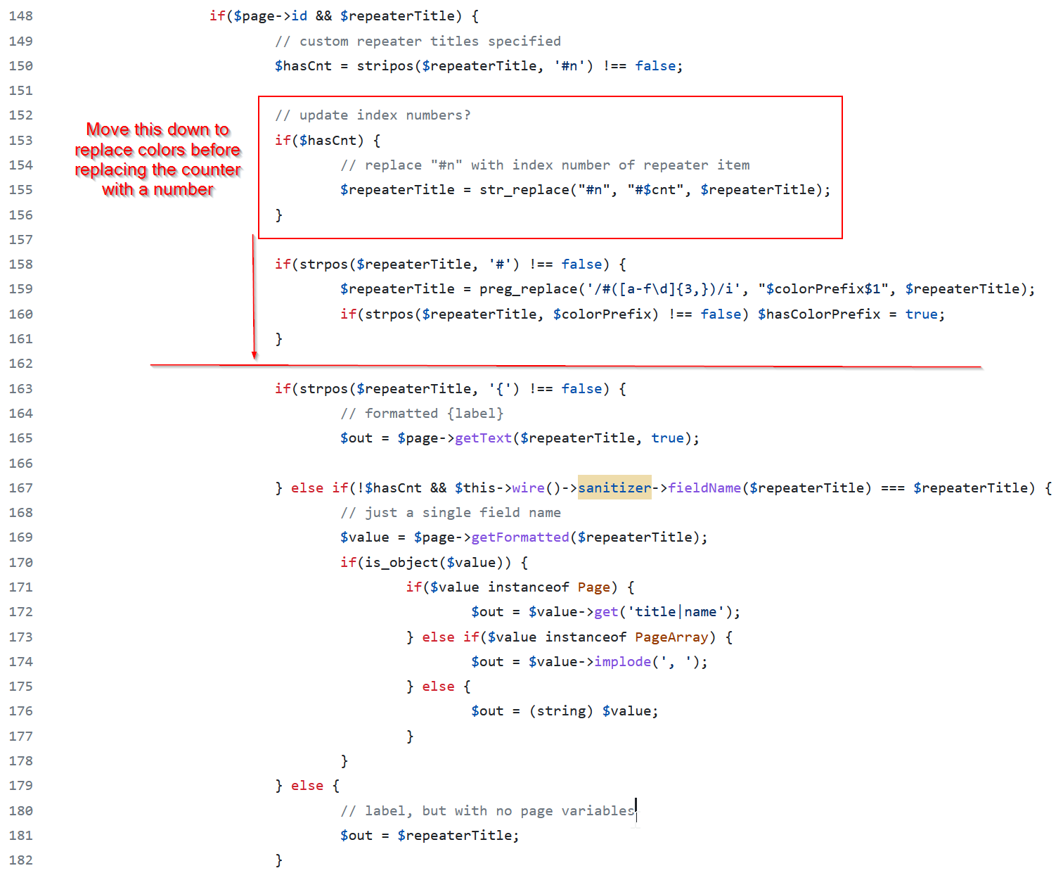 No index after 99 Elements and black background in Repeater · Issue