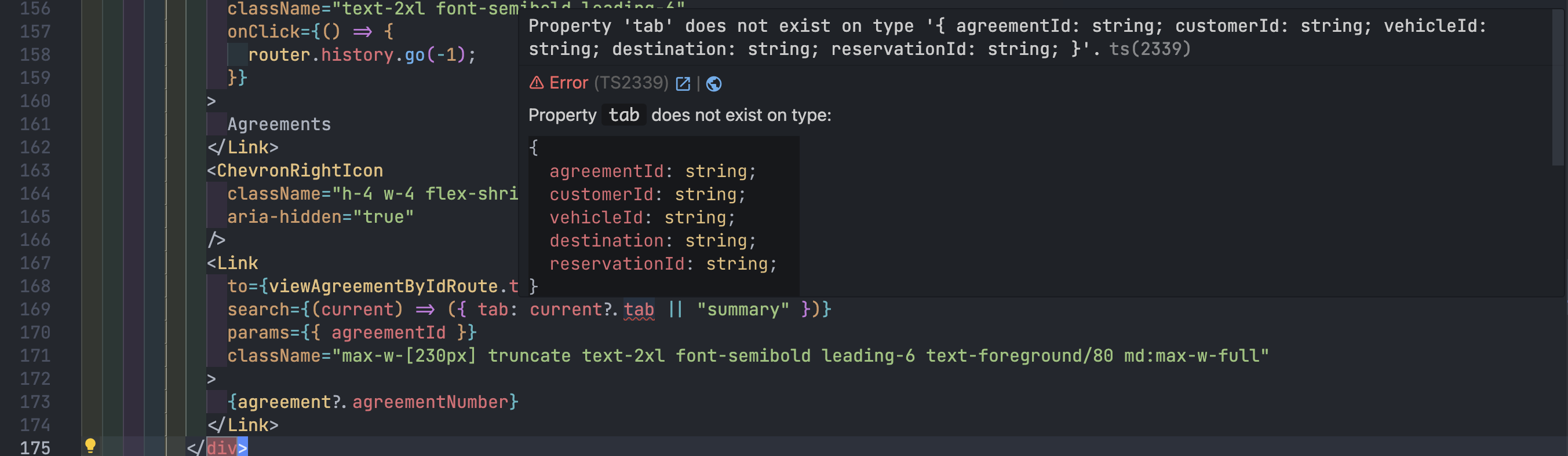  search prop on is inferring the types for path params instead of the