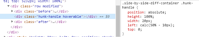 Click area to select hunk on both sides of diff is wrong · Issue #13325 ...