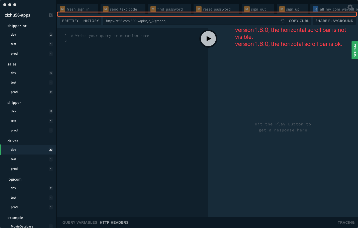 Many tabs are added, the horizontal scroll bar is not visible. · Issue