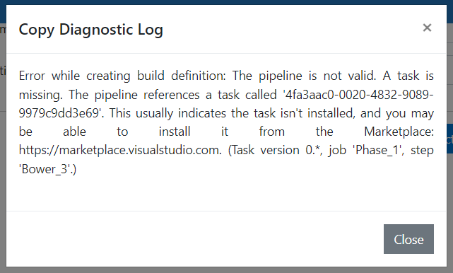 Not able to create a project from 'MyHealthClinic' template · Issue ...