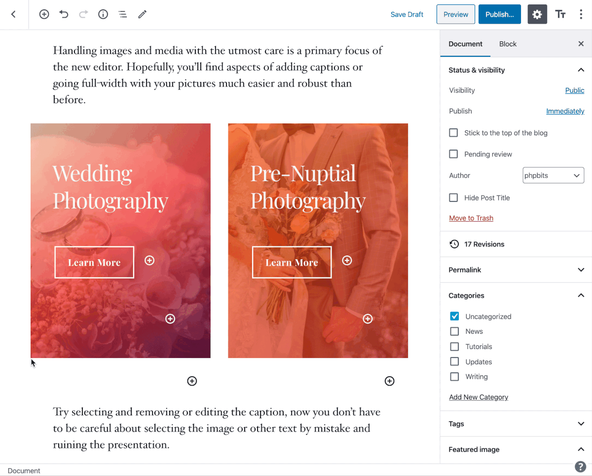 Add Gutenberg Gapless Columns Block Style