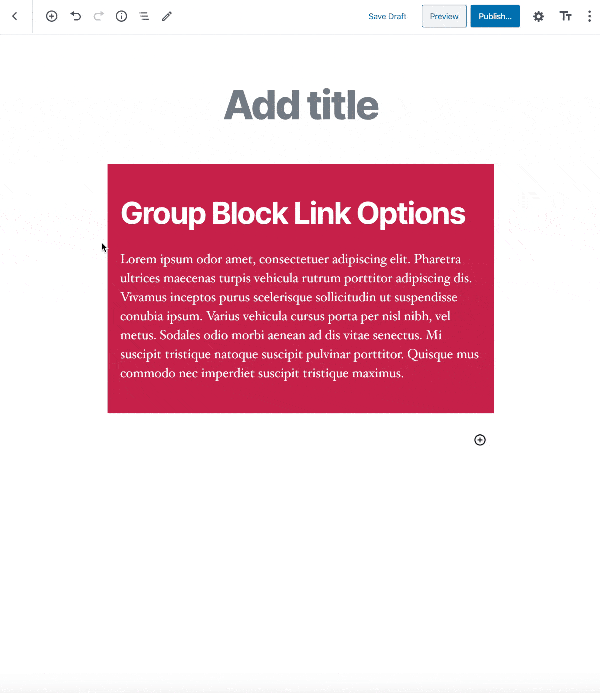 Add Link Option for Group Block