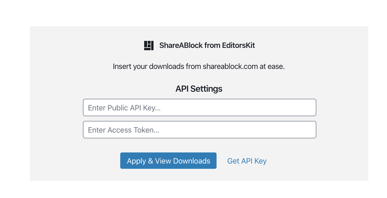 ShareABlock block API